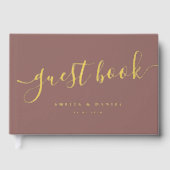 Elegante Kalligraphie Hochzeitfolie Gästebuch (Vorderseite)