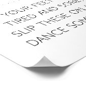 Elegante Kalligraphie Hochzeitssymbol Flip Flops Poster (Ecke)