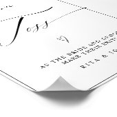 Elegante Kalligraphie Hochzeitstorß abschicken Poster (Ecke)