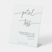 Elegante Kalligraphie Hochzeitstorß abschicken Sockelschild (Vorderseite)