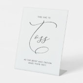 Elegante Kalligraphie Hochzeitstorß abschicken Sockelschild (Vorderseite)