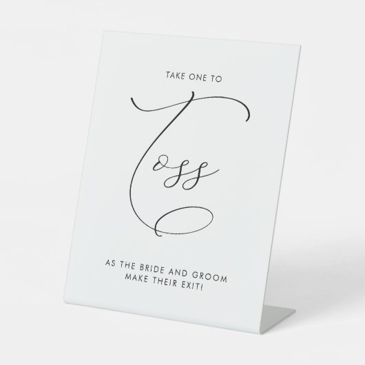 Elegante Kalligraphie Hochzeitstorß abschicken Sockelschild (Vorderseite)