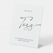 Elegante Kalligraphie Hochzeitstorß abschicken Sockelschild (Vorderseite)