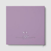 Elegante Kalligraphie Lavender & Silver Foil Weddi Gästebuch (Rückseite)