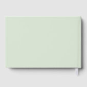 Elegante Kalligraphie Licht Salbei Grün Hochzeit r Gästebuch (Rückseite)