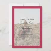 Elegante Kalligraphie magenta 2 Fotos Save the Dat Save The Date (Rückseite)