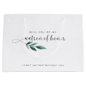 Elegante Kalligraphie Matron of Honorar Vorschlag Große Geschenktüte (Vorderseite)