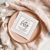 Elegante Kalligraphie Minimalistisch 50. Geburtsta Serviette