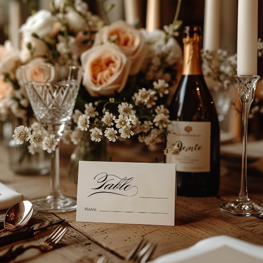 Elegante Kalligraphie, moderne Platzkarten