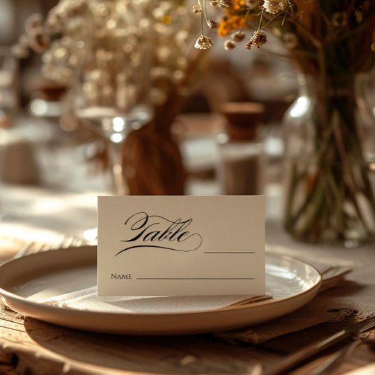 Elegante Kalligraphie, moderne Platzkarten