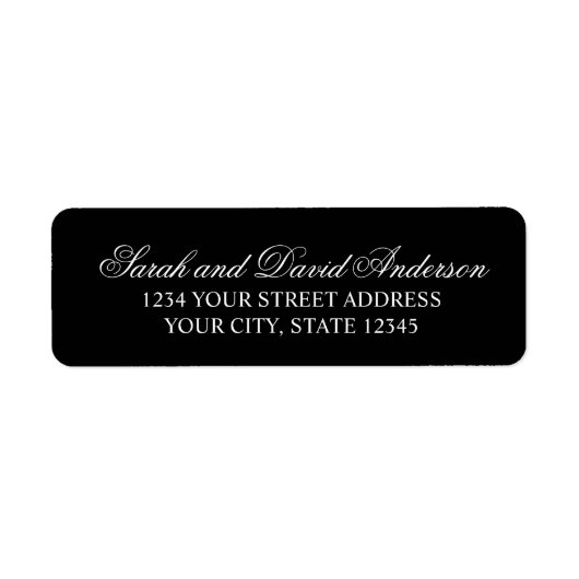 Elegante Kalligraphie Moderne Typografie Schwarz-w (Vorne)