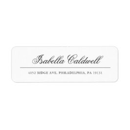 Elegante Kalligraphie Name Business Rücksendeadres