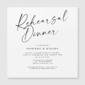 Elegante Kalligraphie Probe Dinner Magnetkarte (Vorderseite)