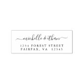 Elegante Kalligraphie-Rücksendeadresse Gummistempel (Prägung)