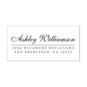 Elegante Kalligraphie-Rücksendeadresse Permastempel (Design)