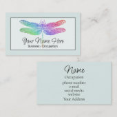 Elegante Kalligraphie Salbei Visitenkarte (Vorne/Hinten)