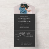 elegante Kalligraphie schwarz in einer Einladung (Innen Boden)