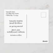 Elegante Kalligraphie Schwarz und Weiß Save the Da Postkarte (Rückseite)