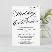 Elegante Kalligraphie Script Einladung zur Hochzei (Stehend Vorderseite)