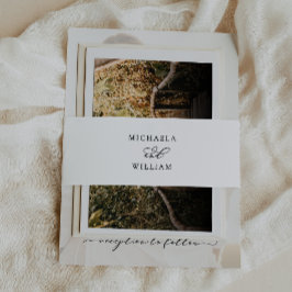 Elegante Kalligraphie Script Einladung zur Hochzei Einladungsbanderole