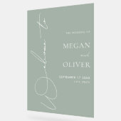 Elegante Kalligraphie Script Wedding Willkommen Acrylschild (Winkel)