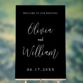 Elegante Kalligraphie Script Wedding Willkommen Acrylschild (Neutral)