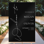 Elegante Kalligraphie Script Wedding Willkommen Acrylschild