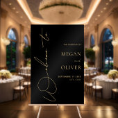 Elegante Kalligraphie Script Wedding Willkommen Acrylschild