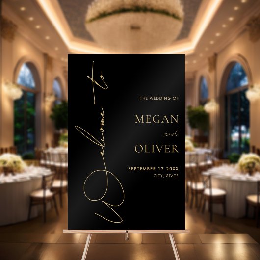 Elegante Kalligraphie Script Wedding Willkommen Acrylschild