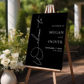 Elegante Kalligraphie Script Wedding Willkommen Acrylschild