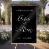 Elegante Kalligraphie Script Wedding Willkommen Acrylschild