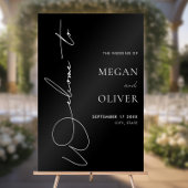 Elegante Kalligraphie Script Wedding Willkommen Acrylschild