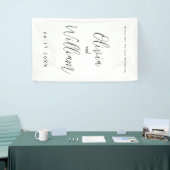 Elegante Kalligraphie Script Wedding Willkommen Banner (Messeveranstaltung)
