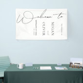 Elegante Kalligraphie Script Wedding Willkommen Banner (Messeveranstaltung)