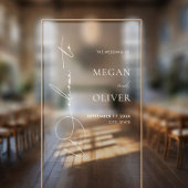 Elegante Kalligraphie Script Wedding Willkommen Fensteraufkleber