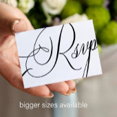 Elegante Kalligraphie Skript Budget Hochzeit RSVP Mitteilungskarte