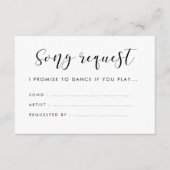 Elegante Kalligraphie Song Anfrage Begleitkarte (Vorderseite)