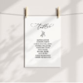 Elegante Kalligraphie Tischnummer 2 Sitzplan