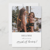 Elegante Kalligraphie-Trauzeugin Einladung (Vorderseite)