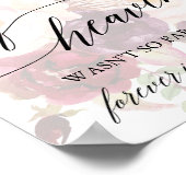 Elegante Kalligraphie verblasste Gedenkstätte für  Poster (Ecke)