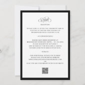 Elegante Kalligraphie verheiratet alles in einem S Einladung (Rückseite)