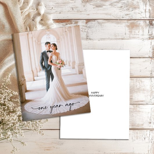 Elegante Kalligraphie vor einem Jahr erster Jahres Karte