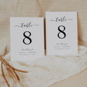 Elegante Kalligraphie, Weiß und Schwarz-Farbe-Hoch Tischnummer