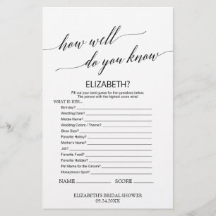 Elegante Kalligraphie, wie gut Sie die Braut kenne
