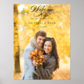 Elegante Kalligraphie Willkommen Poster (Vorne)