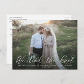 Elegante Kalligraphie Wir tippten den Knoten Postkarte (Vorne/Hinten)