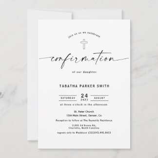 Elegante Kalligraphiebestätigung Einladung