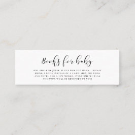 Elegante Kalligraphiebücher für Babyanfrage Mini Visitenkarte