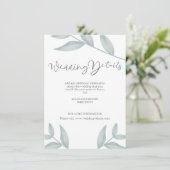 Elegante kalligraphische Angaben zur botanischen H Begleitkarte (Stehend Vorderseite)