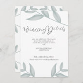 Elegante kalligraphische Angaben zur botanischen H Begleitkarte (Vorne/Hinten)